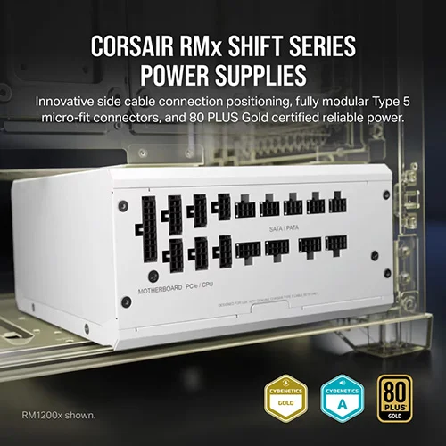 Corsair RM750x Shift Gold ATX 3.1 Fully Modular White SMPS