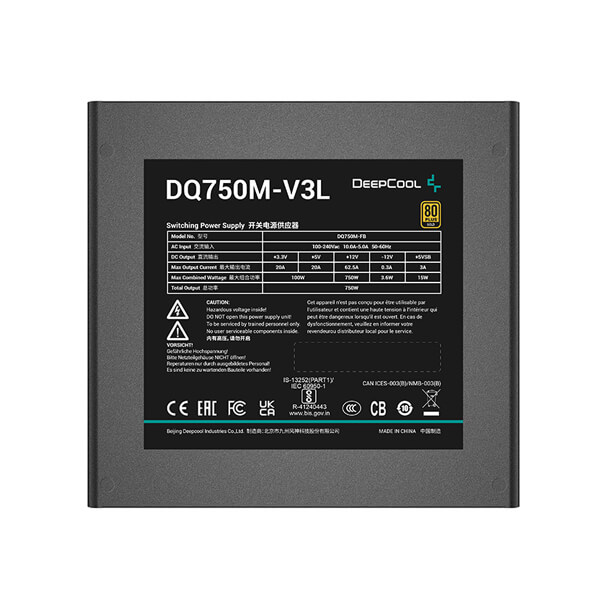Deepcool DQ750M-V3L 750 Watt 80 Plus Gold SMPS