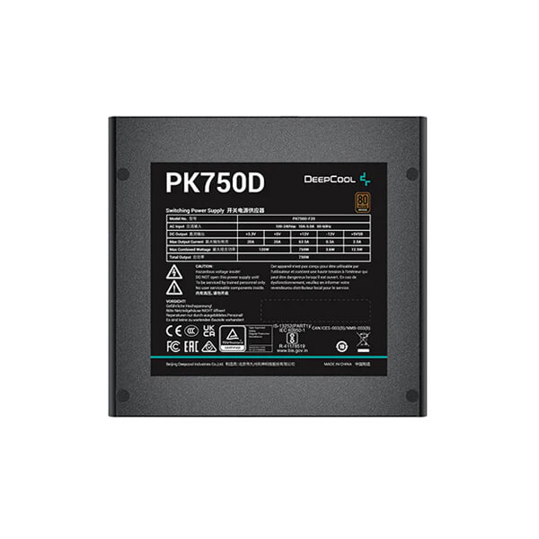 Buy Deepcool PK750D SMPS | 750 Watt 80 Plus Bronze | Mdcomputers.in