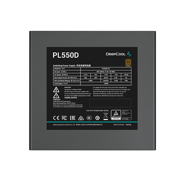DeepCool PL550D Bronze 550W ATX 3.1 SMPS