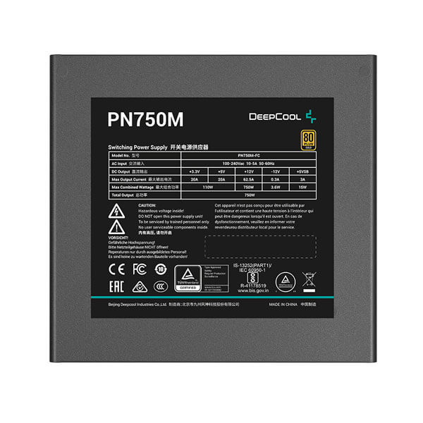 DeepCool PN750M ATX 3.1 750 Watt 80 Plus Gold SMPS