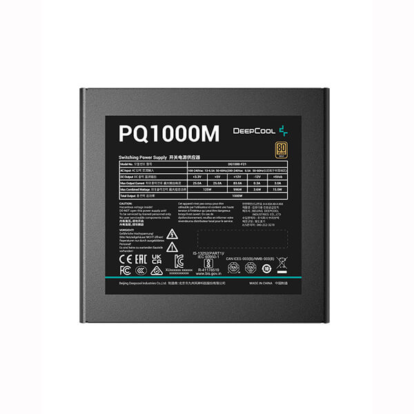 DeepCool PQ1000M | 1000W 80 Plus Gold | Fully Modualr PSU