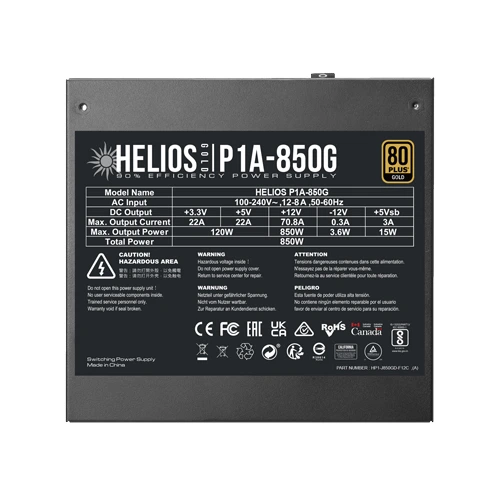 GAMDIAS Helios P1A-850G Fully Modular Smps