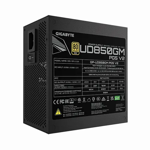 Gigabyte UD850GM PG5 V2 Gold 850 Watt ATX 3.1 Fully Modular Smps
