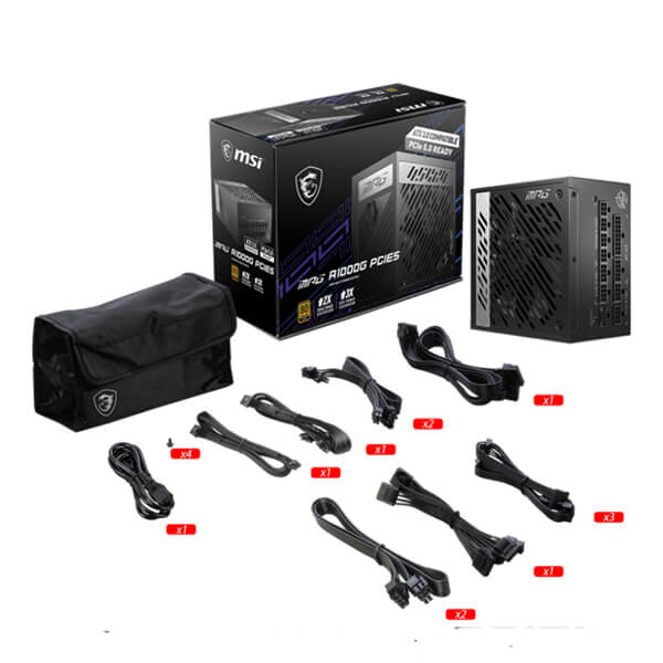 MSI MPG A1000G PCIE5 1000 Watt 80 Plus Gold SMPS