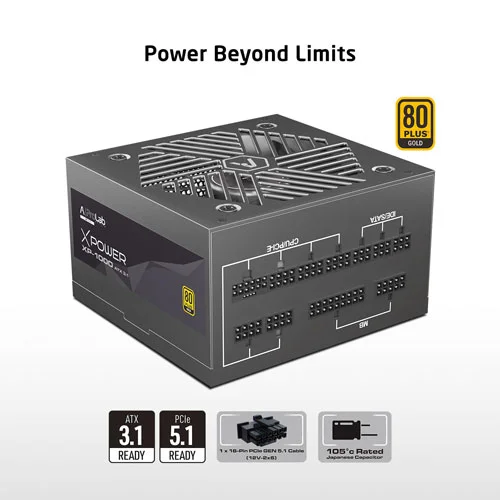 ProLab Design XPower XP-1000 ATX 3.1 Gold Fully Modular SMPS