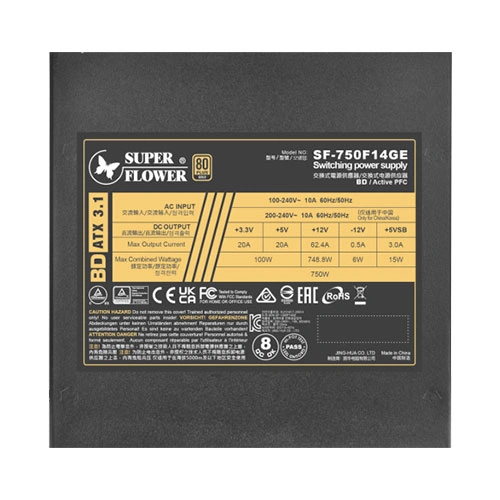 Super Flower Leadex III Gold BD 750W ATX 3.1 Fully Modular SMPS