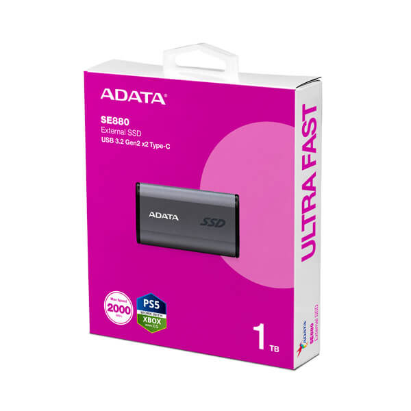 ADATA SE880 Titanium Gray 1TB External SSD