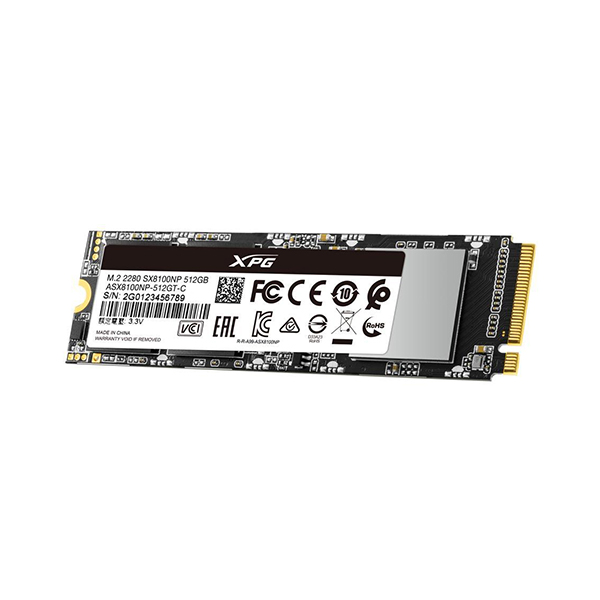 Adata XPG SX8100 512GB| PCIe Gen3 NVMe SSD | ASX8100NP-512GT-C
