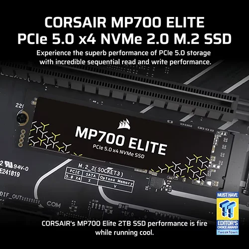 Corsair MP700 Elite 1TB NVMe Gen5 SSD