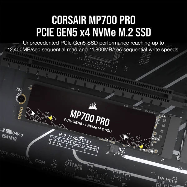 Corsair MP700 PRO 1TB M.2 NVMe 2.0 Gen5 SSD