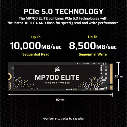 Corsair MP700 Elite 2TB NVMe Gen5 SSD