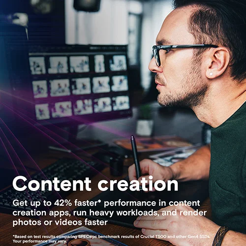 Crucial T500 1TB NVMe Gen4 SSD