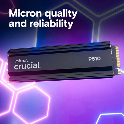 Crucial P510 2TB NVMe Gen5 SSD with Heatsink