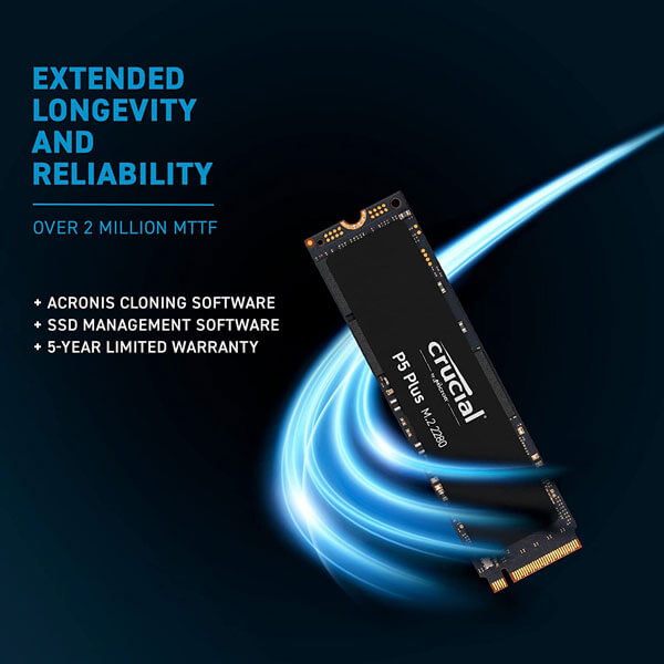 Crucial P5 Plus 2TB M.2 NVMe Gen4 Internal SSD
