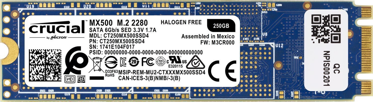 Crucial MX500 3D NAND 250GB M.2