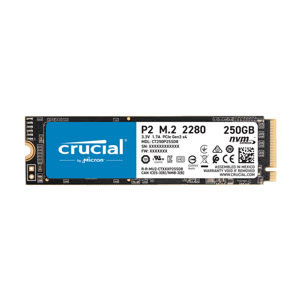 Crucial P2 250GB M.2 NVMe