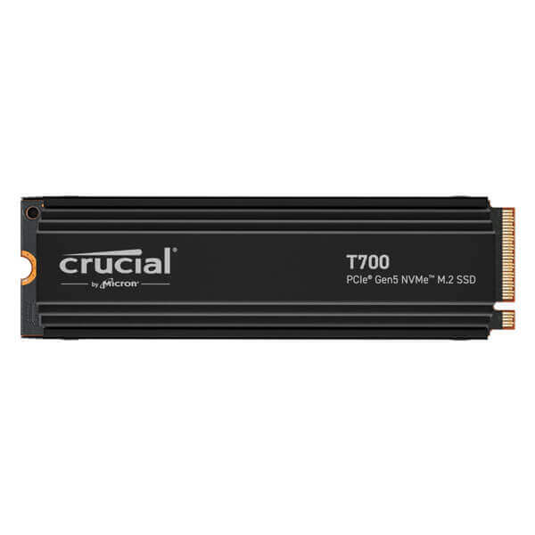 Crucial T700 4TB PCIe Gen5 NVMe M.2 SSD with Heatsink