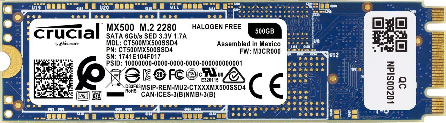 Crucial MX500 500GB M.2 Internal Ssd