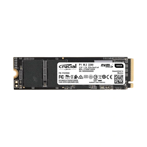 Crucial P1 M.2 NVMe 500GB SSD, CT500P1SSD8
