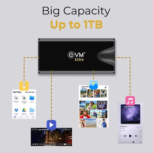 EVM Elite EnSave Pro 1TB USB 3.2 Gen2 External SSD