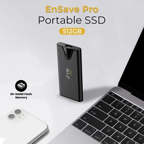 EVM Elite EnSave Pro 512GB USB 3.2 Gen2 External SSD