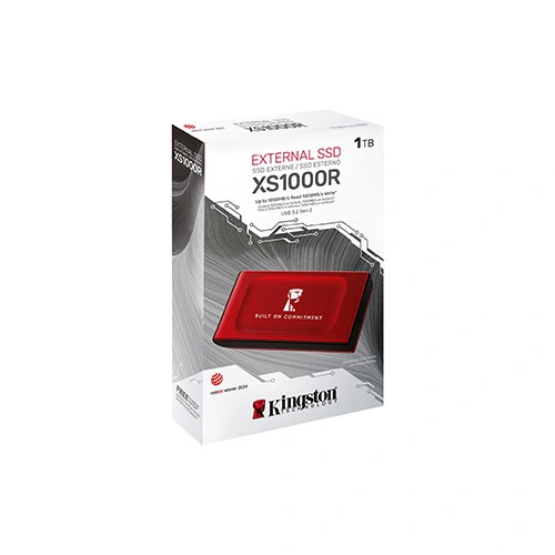 Kingston XS1000 1TB USB 3.2 Gen 2 Red BOC External SSD