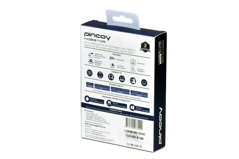 Pincoy MobiStor 120GB Wallet SSD